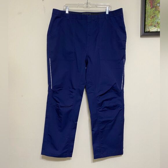 Oobe Work Uniform Pants Blue Navy Reflective Strip Men's Size 40 X 30 - Picture 5 of 14